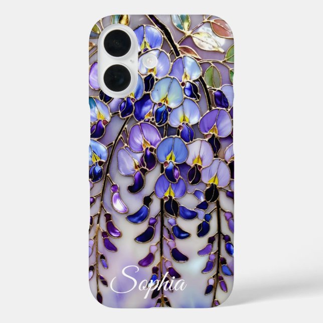 Personalisierte Wisteria-Blumen-Handyhülle Case-Mate iPhone Hülle (Rückseite)