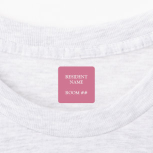 Personalisierte Wohnheim-Etiketten in Rosa zum Auf Etiketten