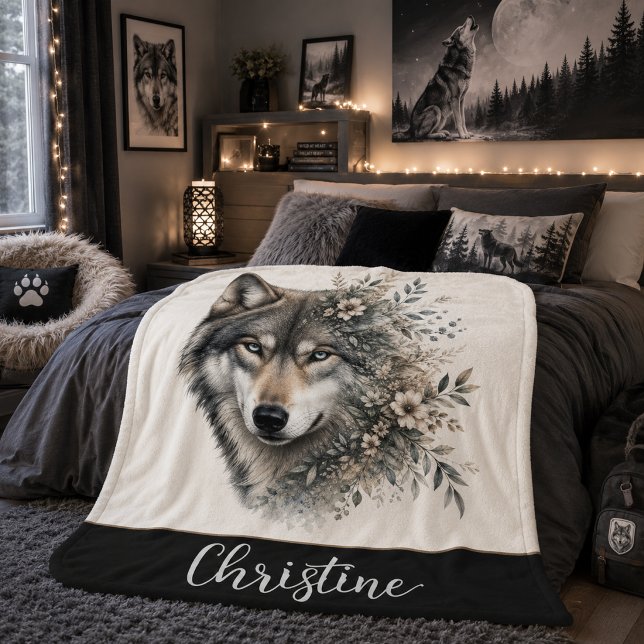 Personalisierte Wolf-Sherpa-Decke Sherpadecke (Von Creator hochgeladen)