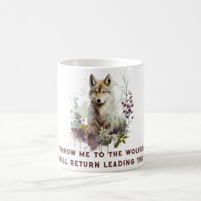 Personalisierte Wolf Zitat-Kaffeezubereitung Tasse (Mittel)