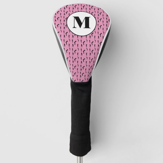 Personalisierte Woman Golfer Head Cover Golf Headcover (Vorderseite)
