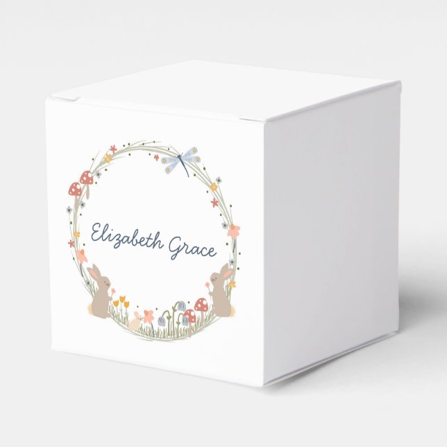 Personalisierte Woodland Baby Dusche Geschenkboxen Geschenkschachtel (Vorderseite)