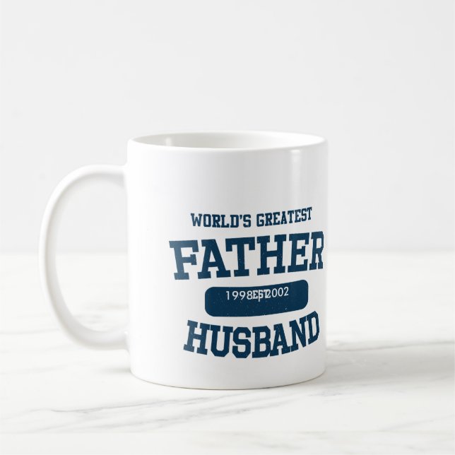 Personalisierte Word's Beste Vater-Ehemann-Tasse Tasse (Links)