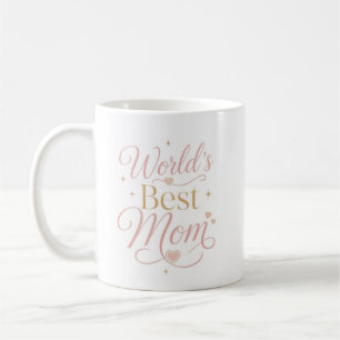 Personalisierte World's Best Mom Typografie Kaffeetasse