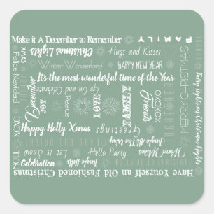 Personalisierte Worte am besten wünscht Quadratischer Aufkleber