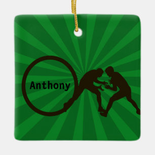 Personalisierte Wrestler Weihnachtsschmuck