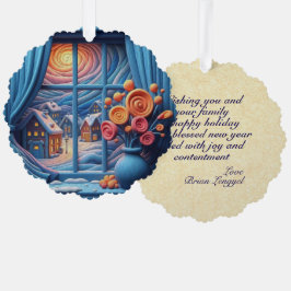 Personalisierte Wünsche für einen Inspirationsurla Ornament Karte