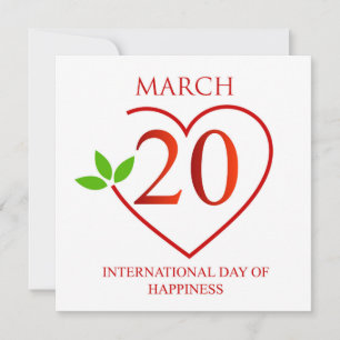 Personalisierte Wünsche Internationaler Glückstag Feiertagskarte