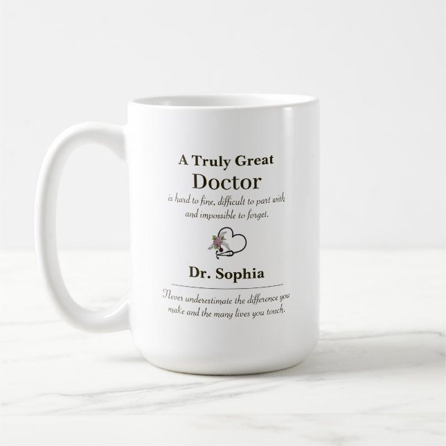 Personalisierte Würdigung eines wirklich großartig Kaffeetasse (Links)