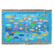 Personalisierte Wurfdecke - Fischdesign