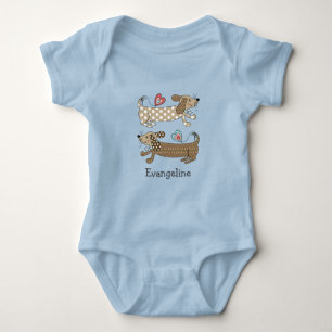 Personalisierte Wurst Hund Dackel Baby Bodysuit Baby Strampler