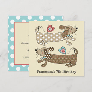 Personalisierte Wurst Hund Dackel Geburtstag Einla