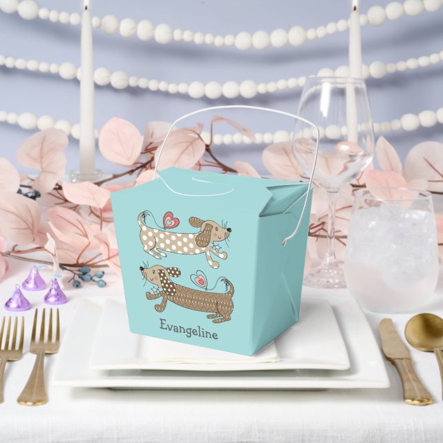 Personalisierte Wurst Hunde Dackel Geschenkschachtel (Hochzeit)