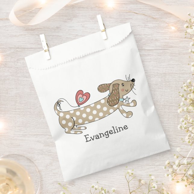 Personalisierte Wurst Hunde Dackel Geschenktütchen (Ausgeschnitten)