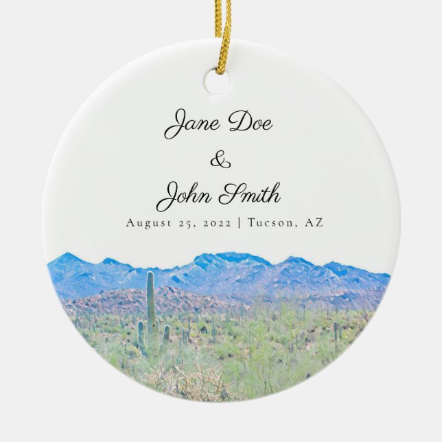 Personalisierte Wüste Arizona Keramik Ornament (Vorne)