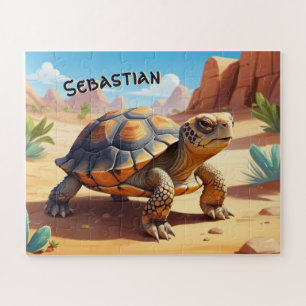 Personalisierte Wüste Tortoise Kinder Puzzle