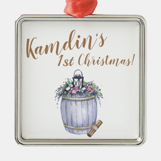 Personalisierte XMAS Ornament Sommerhochzeit (Vorne)