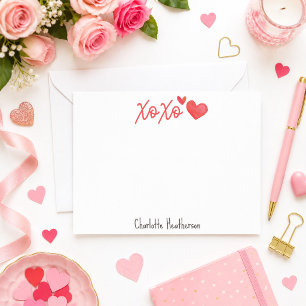 Personalisierte Xoxo-Anmerkung Mitteilungskarte