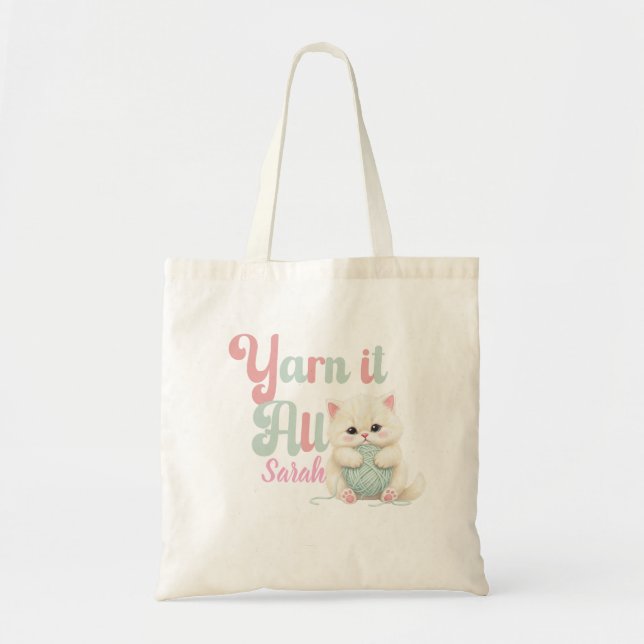 Personalisierte Yarn it All-Tasche Tragetasche (Vorne)