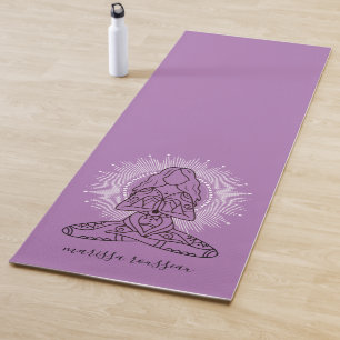 Personalisierte Yoga Lotus Pose Lavender Yoga Mat Yogamatte