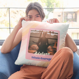 Personalisierte Yoga Lover Lehrerin Mama Frauen Ge Kissen