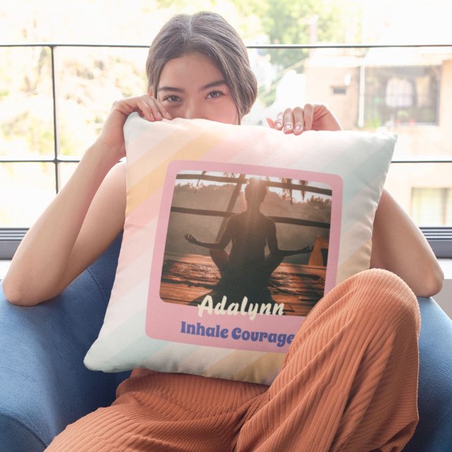 Personalisierte Yoga Lover Lehrerin Mama Frauen Ge Kissen (Personalized Yoga Lover Teacher Mom Women Gift)