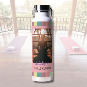 Personalisierte Yoga Lover Lehrerin Mama Frauen Ge Trinkflasche