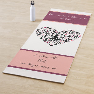 Personalisierte Yoga Matte mit Herz & Wunschtext