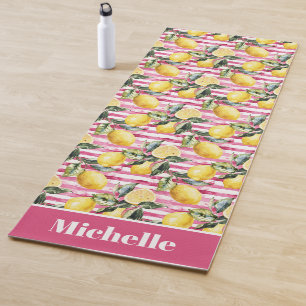 Personalisierte Yoga-Matte mit Zitronenmuster Yogamatte