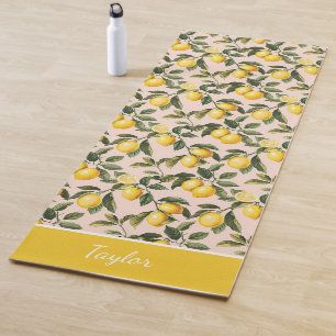 Personalisierte Yoga-Matte mit Zitronenmuster Yogamatte