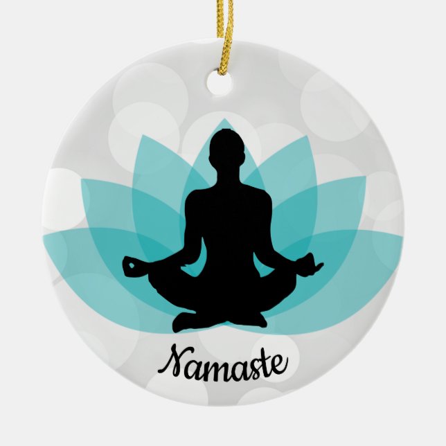 Personalisierte Yoga Pose Ornament (Vorne)