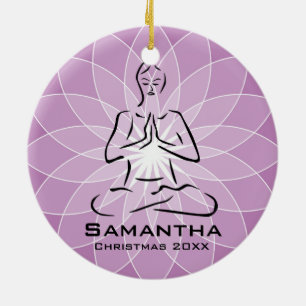 Personalisierte Yoga Pose Ornament