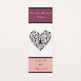 Personalisierte Yogamatte mit Herz & Wunschtext