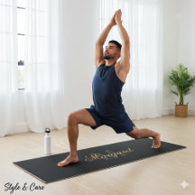 Personalisierte Yogamatte mit individuellem Namen 