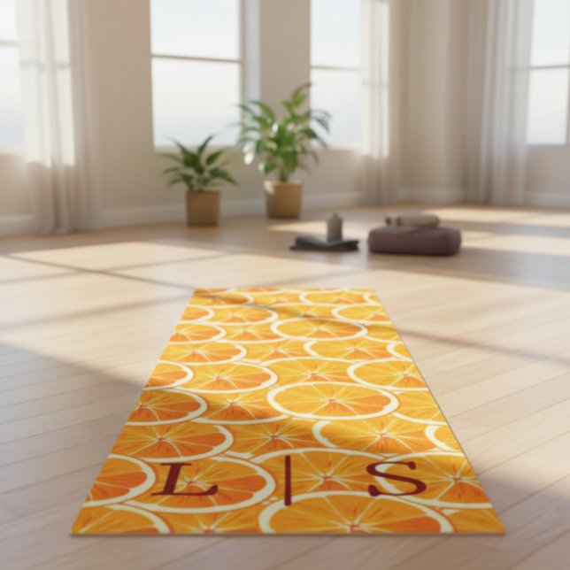 Personalisierte Yogamatze mit Orangenzitrus Yogamatte (Von Creator hochgeladen)
