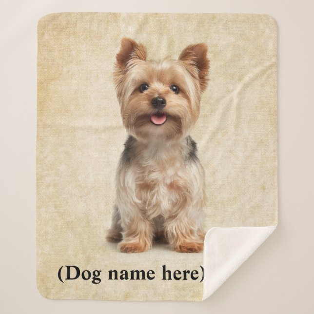 Personalisierte Yorkie-Hundemutter Sherpadecke (Vorderseite)