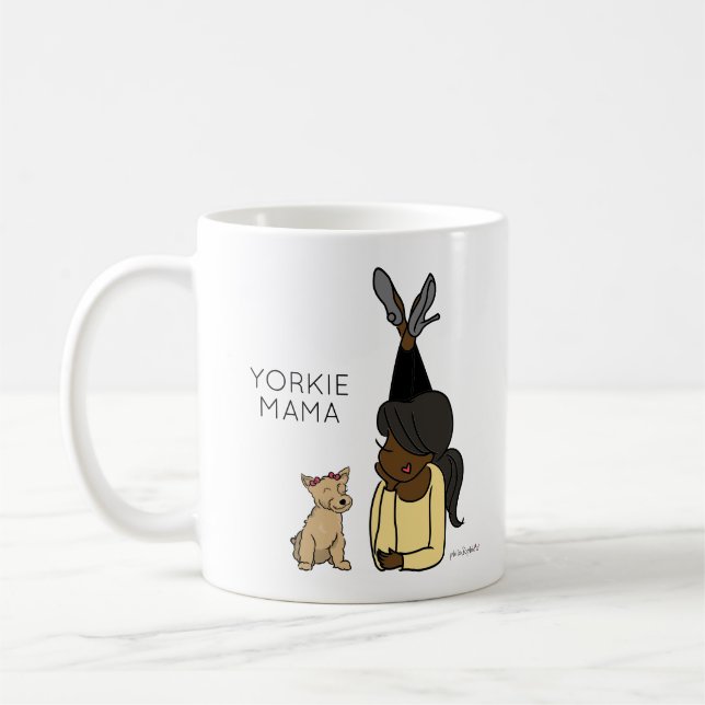 Personalisierte Yorkie-Mama-Kaffee-Tasse Kaffeetasse (Links)