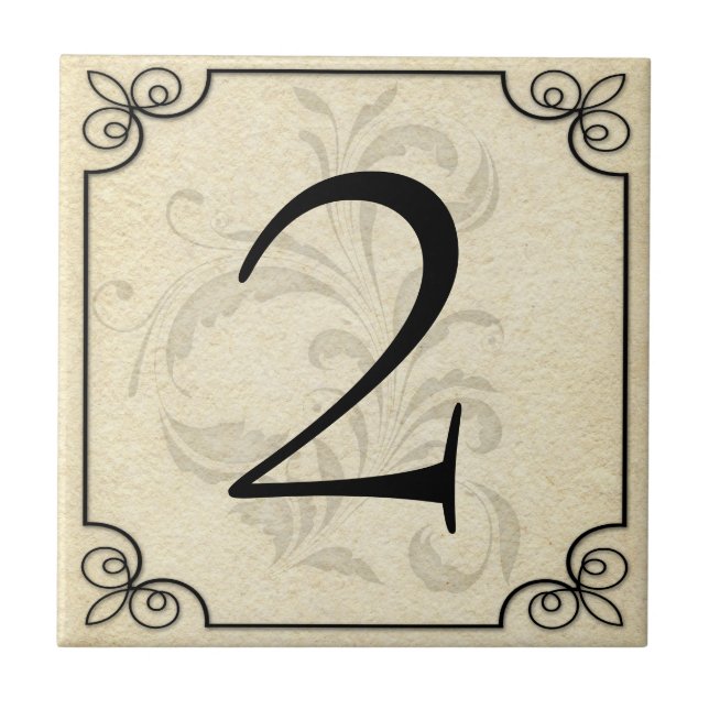 Personalisierte Zahl-Fliesen Fliese (Vorderseite)