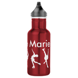 Personalisierte Zahl Skaten-Wasser-Flasche, rot Trinkflasche