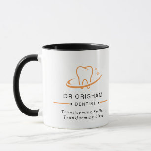 Personalisierte Zahnarzt-Logo-Kaffeetasse Tasse