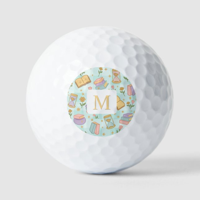 Personalisierte Zauberbücher Mädchen Schule Mintgr Golfball (Vorderseite)