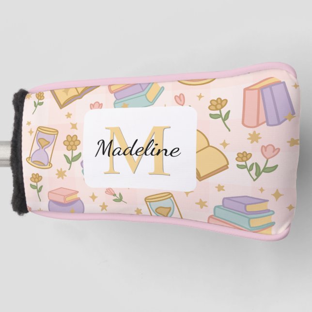 Personalisierte Zauberbücher Mädchen Schule Rosa Golf Headcover (Vorderseite)