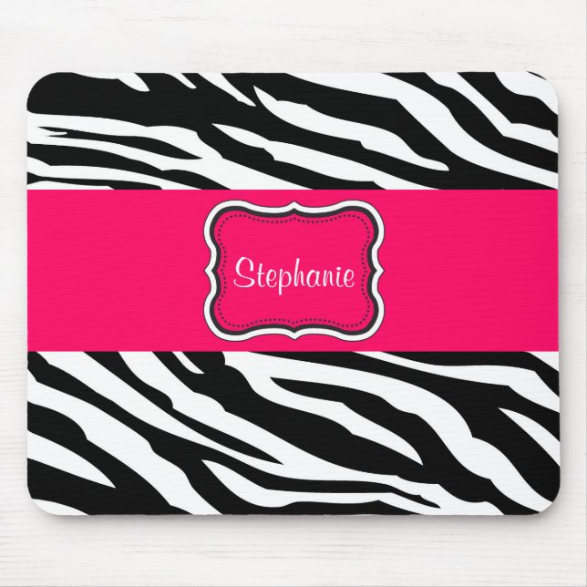 Personalisierte Zebra-Maus-Pad Mousepad (Vorne)