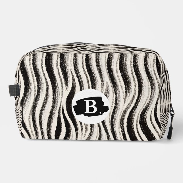 Personalisierte Zebra Stripe Print Toilettenbeutel Waschbeutel (Vorderseite)