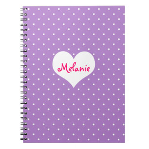 Personalisierte Zeitschrift des Preppy lila Notizblock