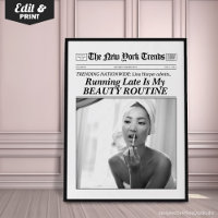 Personalisierte Zeitung Trendy Print besser spät