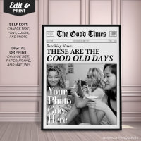 Personalisierte Zeitungsdrucke "Die gute alte Zeit
