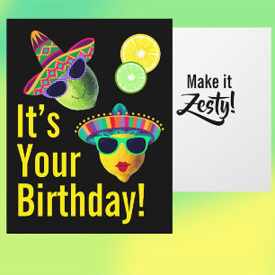 Personalisierte Zesty Lustige Zitrone Limette Karte