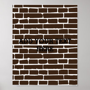 Personalisierte Ziegelwand Poster