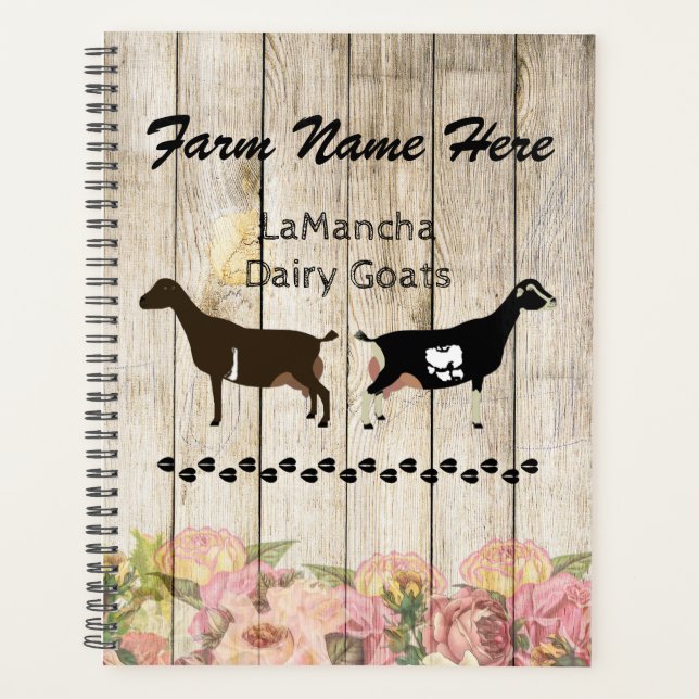 Personalisierte Ziegenfarm LaMancha Planer (Vorderseite)